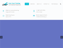 Tablet Screenshot of lowcosttowing.ca